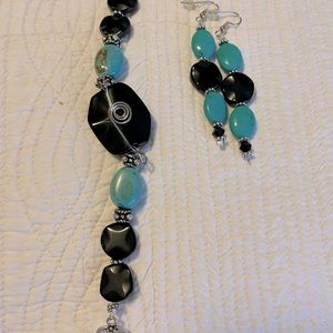 Bracket and earrings